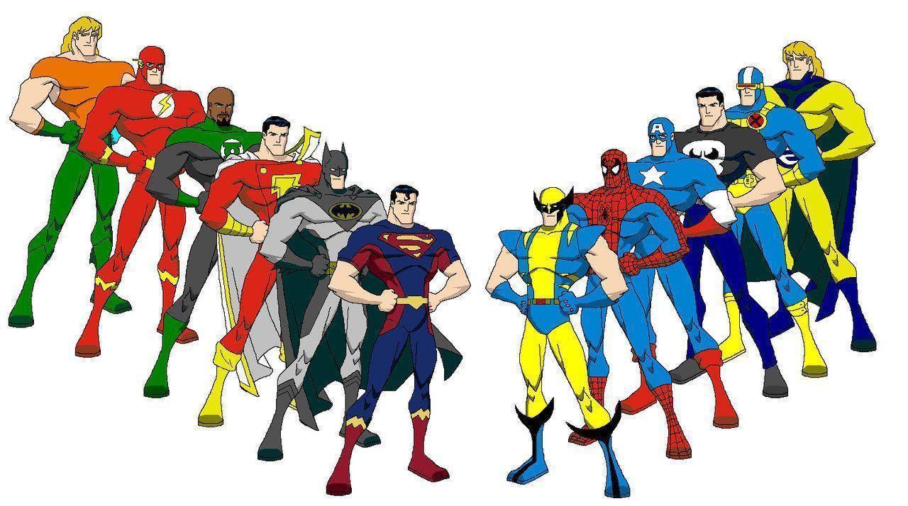 Marvel Vs. DC 20 ×30 , in Jamie Biggs's Marvel Characters Comic Art Gallery  Room