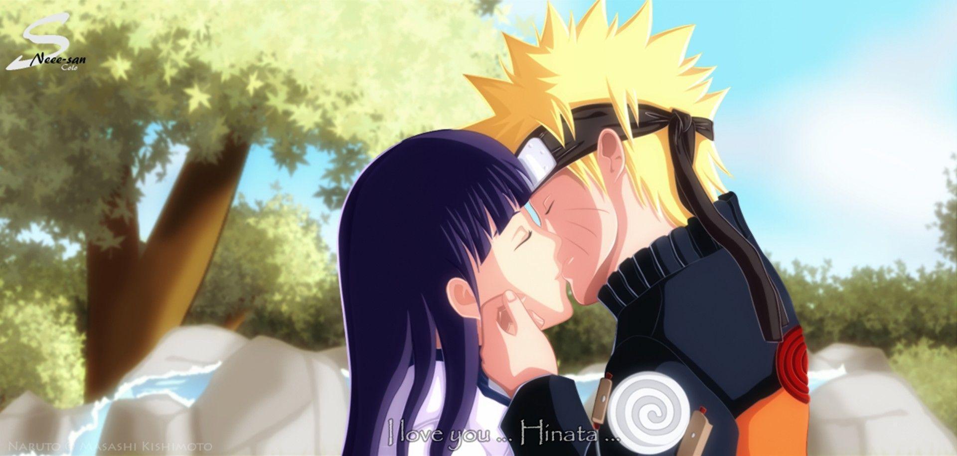 Naruto Hinata Kiss HD Wallpaper of Anime