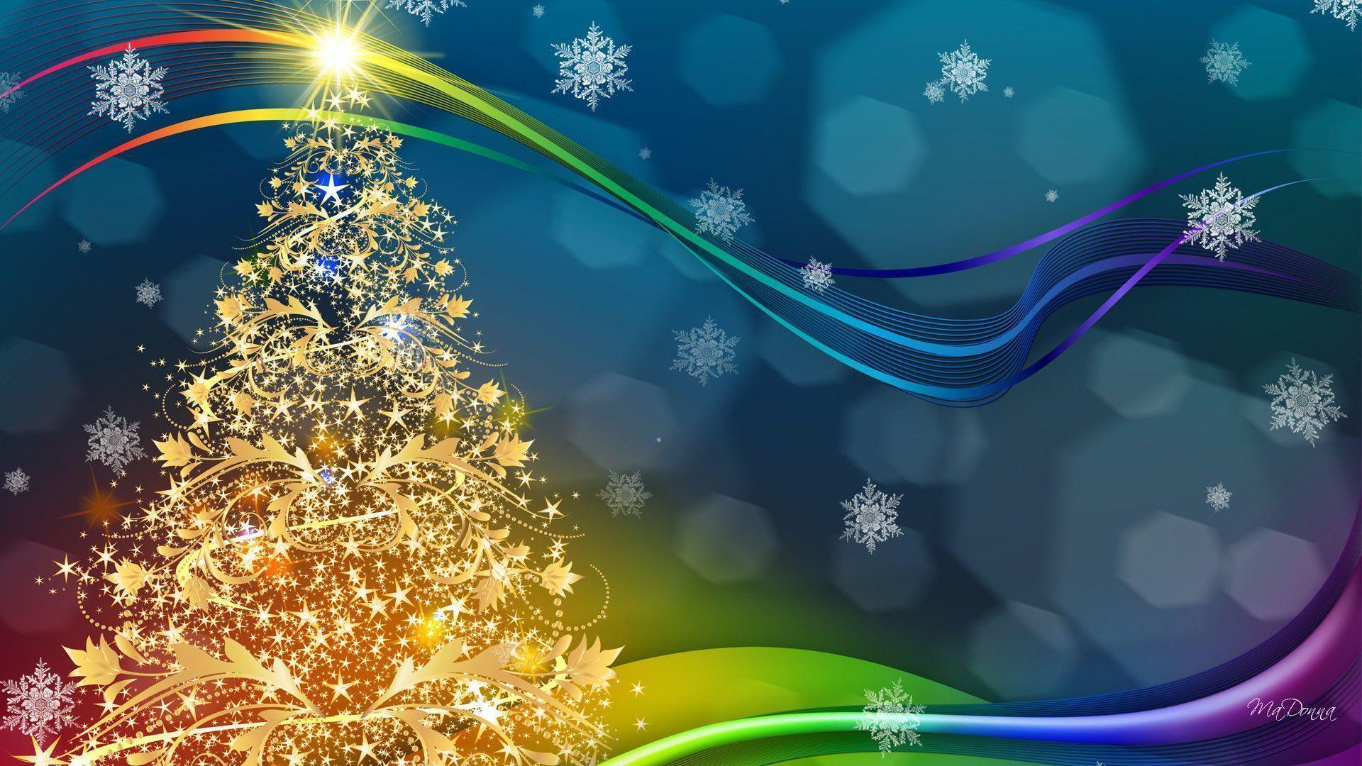 Christmas Tree Animated Desktop Background Wallpaper