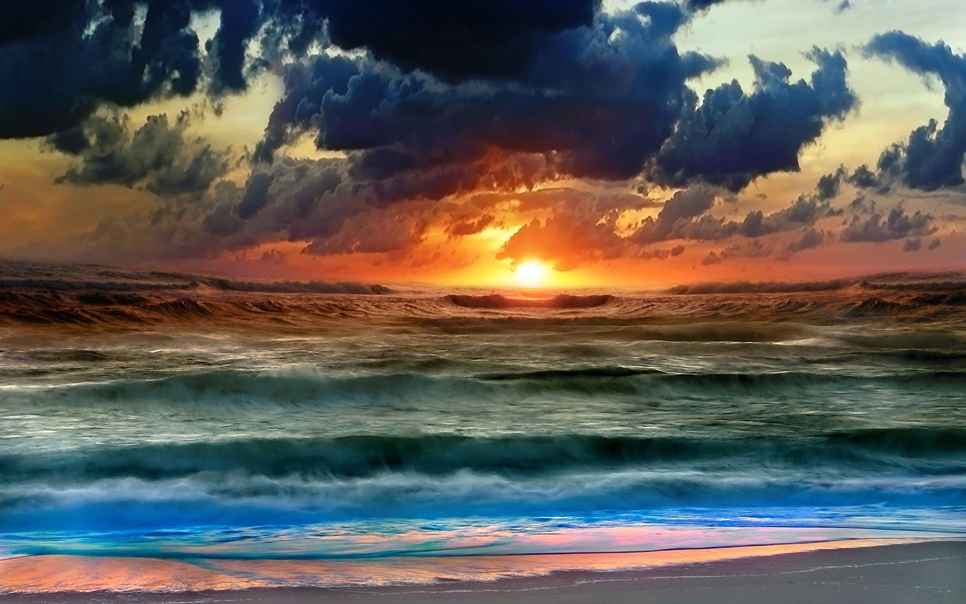 Beauty Sunset Beach Nature HD Picture Wallpaper Desktop