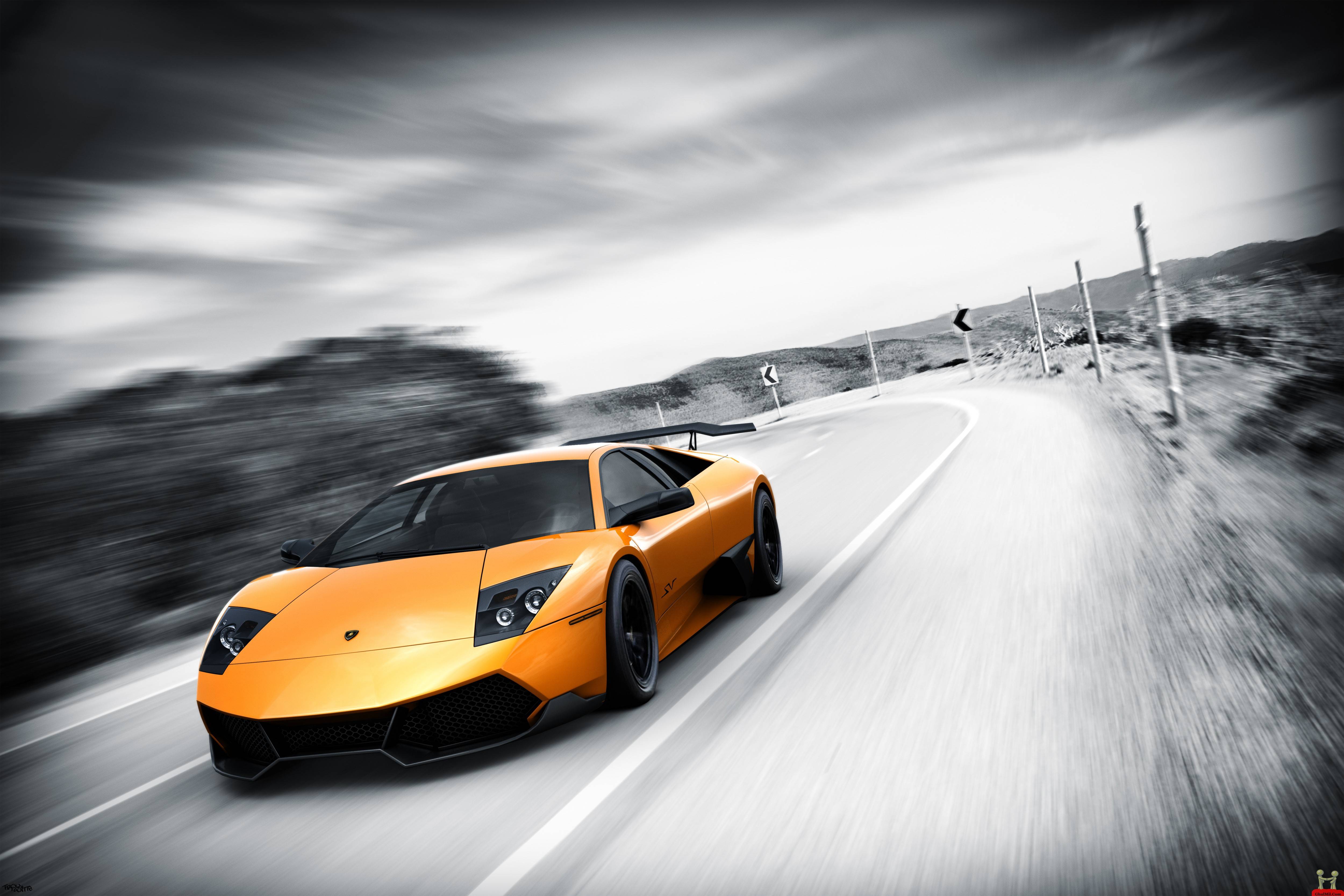 Orange Lamborghini Murcielago Wallpaper