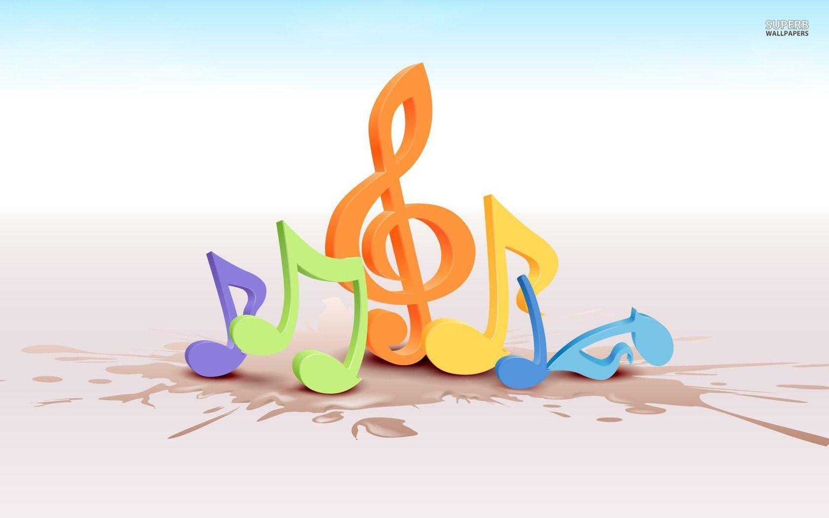 Colorful musical notes wallpaper wallpaper - #