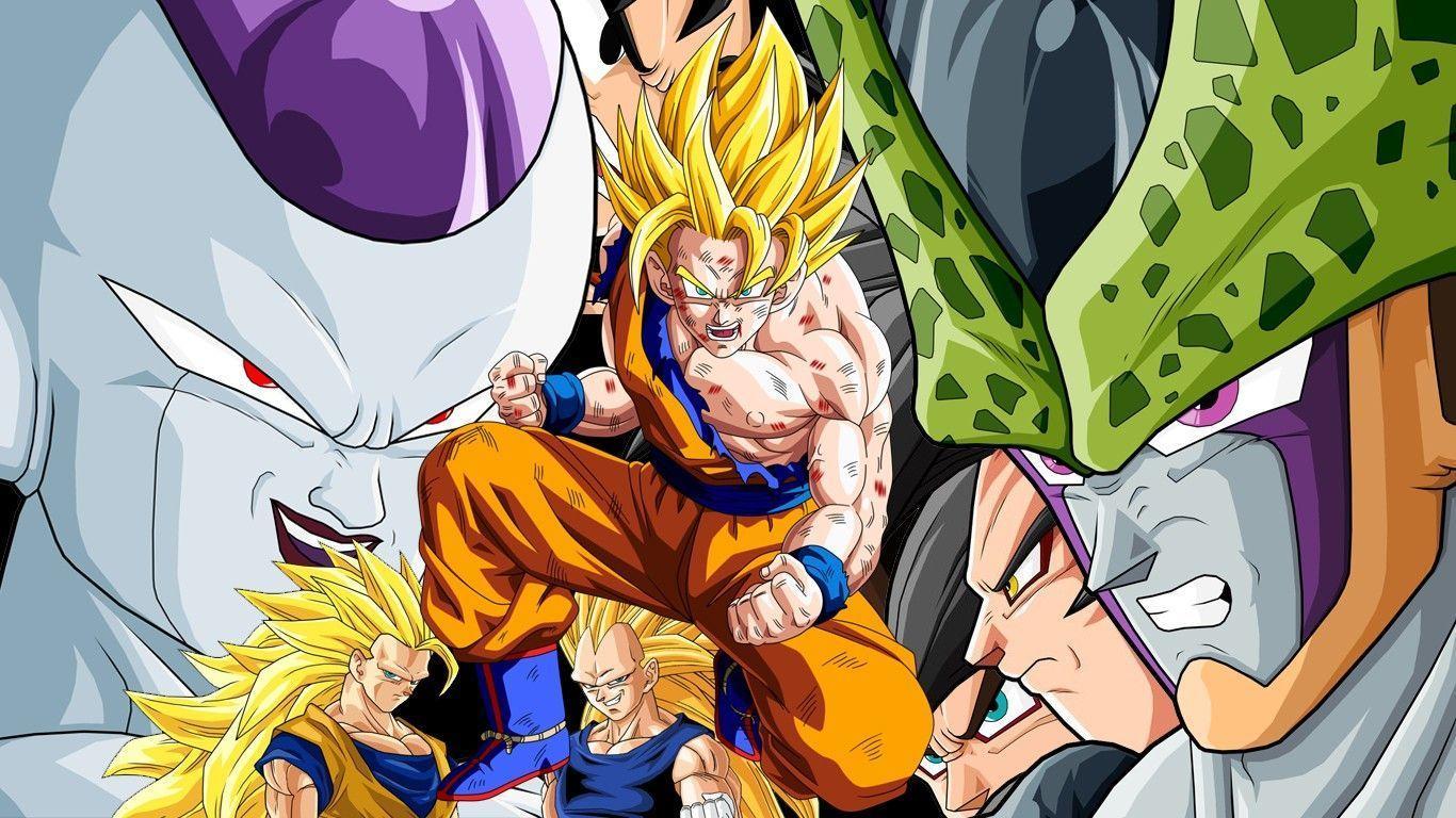 Download Cell Frieza Wallpaper 1366x768