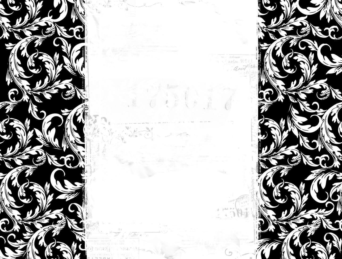 Black White Damask Wallpaper and Background