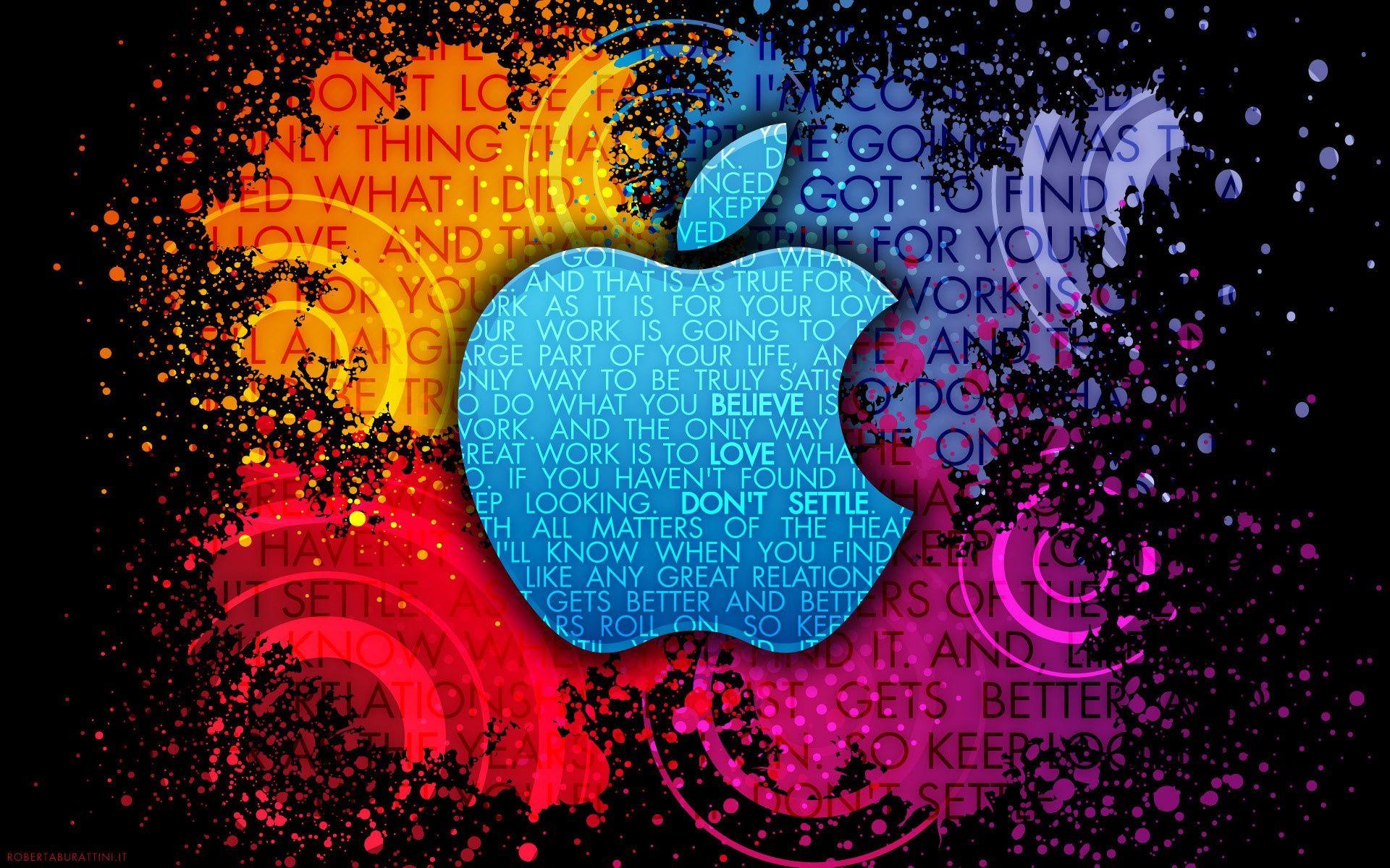 Apple Colorful background creative logo Wallpaperx1200