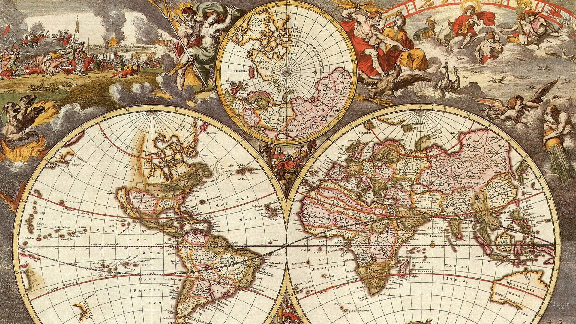 vintage world map background