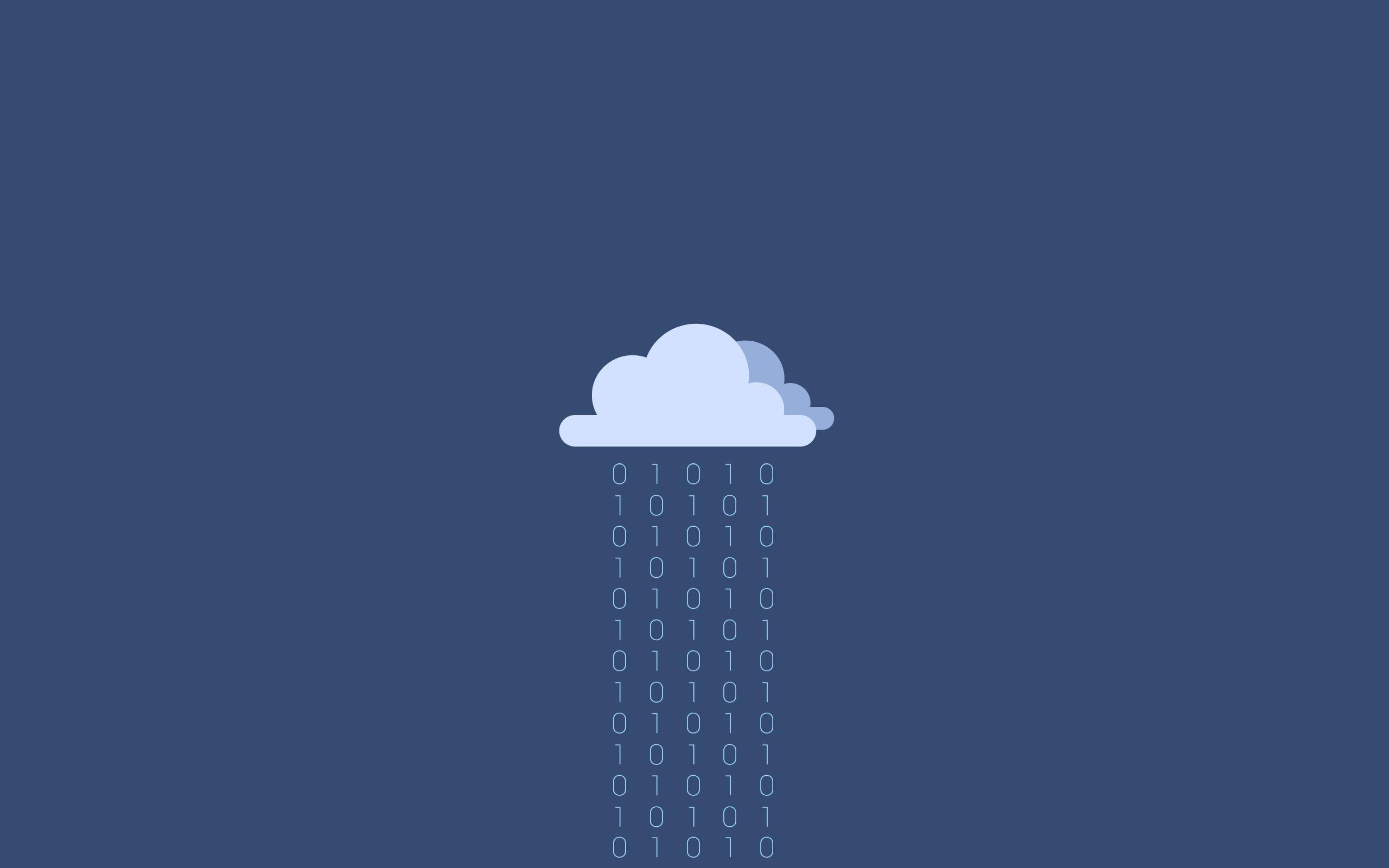 Binary Wallpaper: Binary Cloud Rain Wide Monitors Desktop