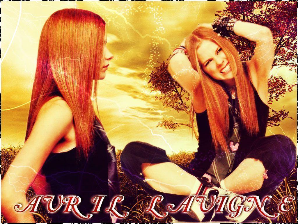 yellow avril background Lavigne Photo