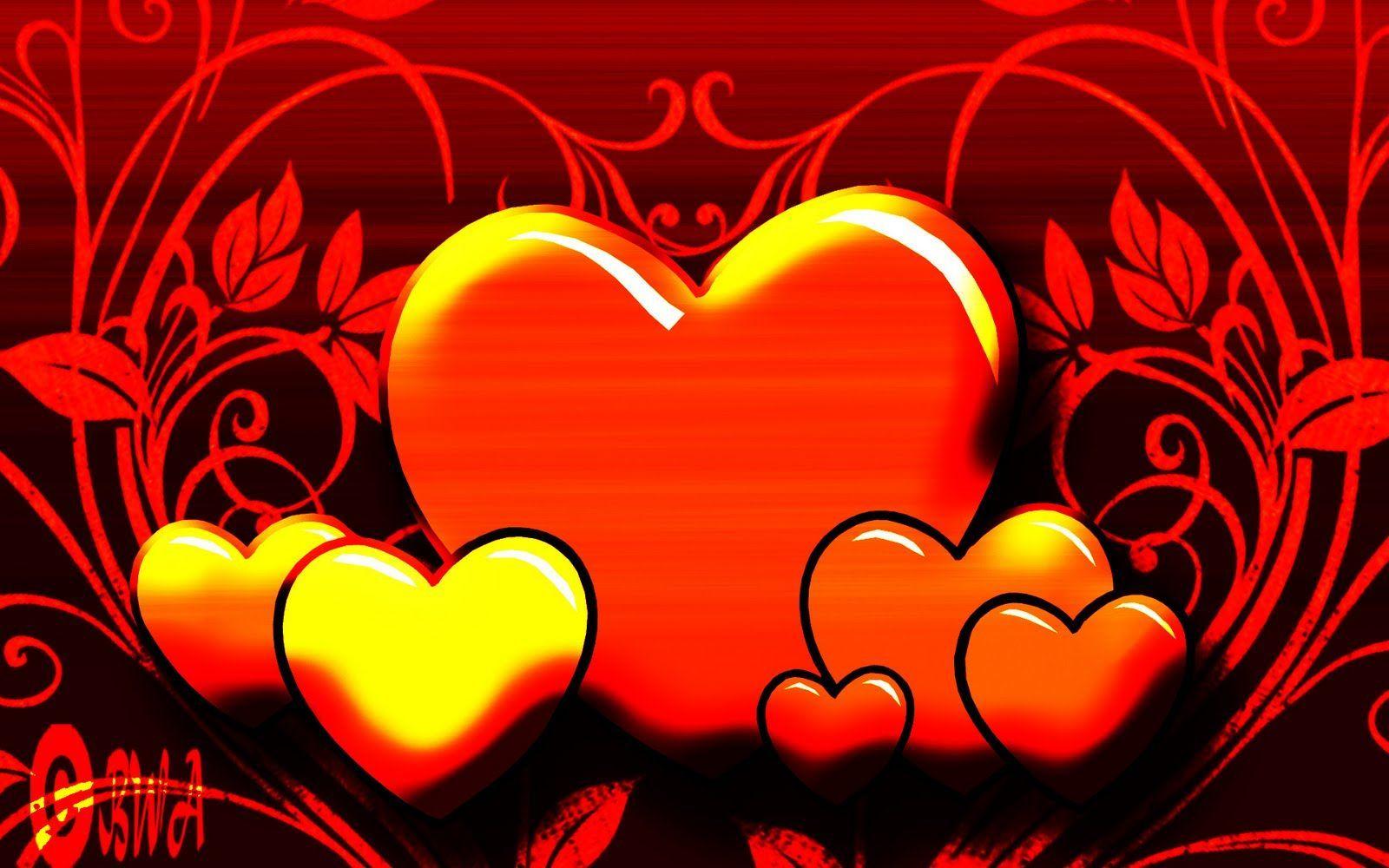 Awesome Floral Love Wallpaper Designx1200