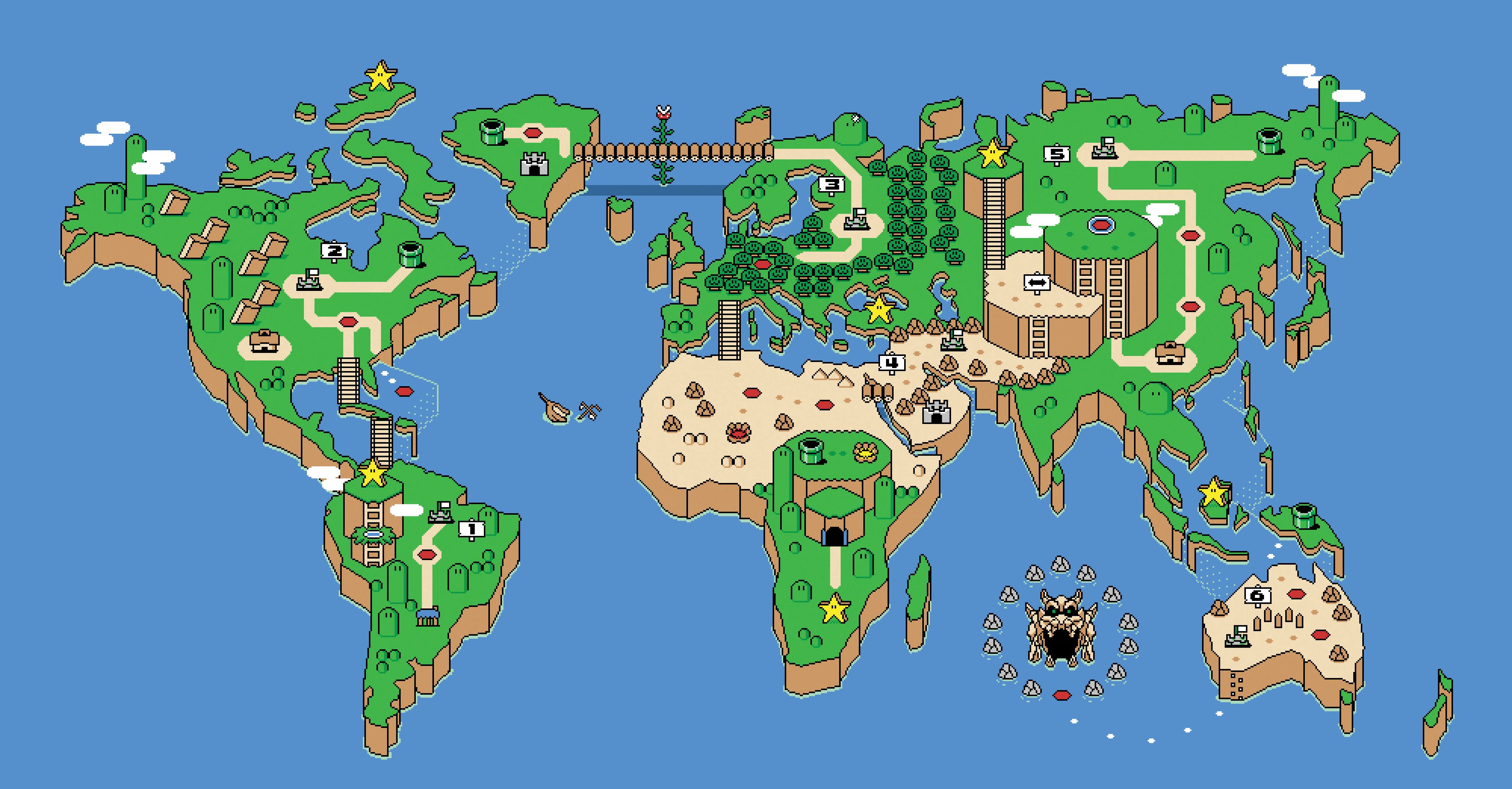 REQUEST Super Mario World SNES world map wallpaper