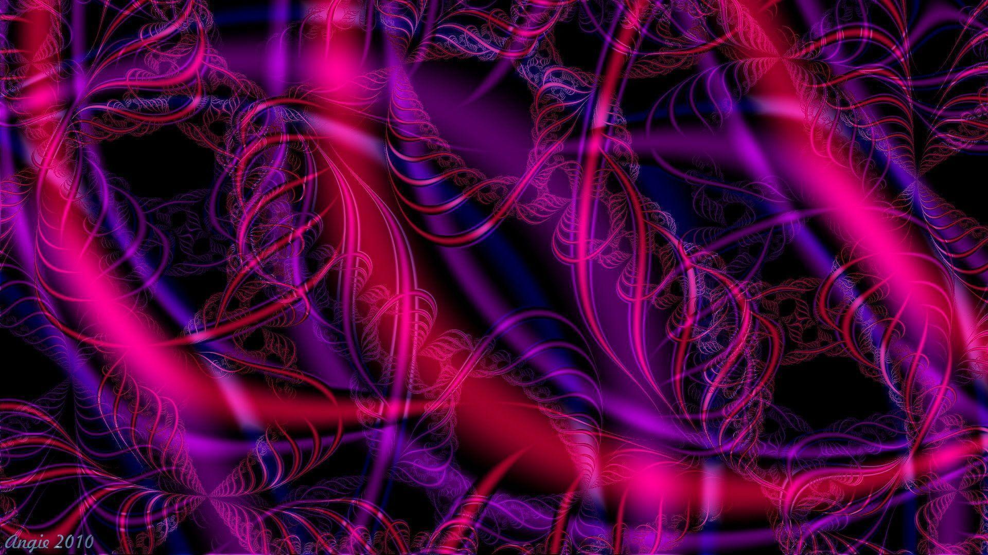 fractal 6 in Pink and Purple, Desktop and mobile wallpaper