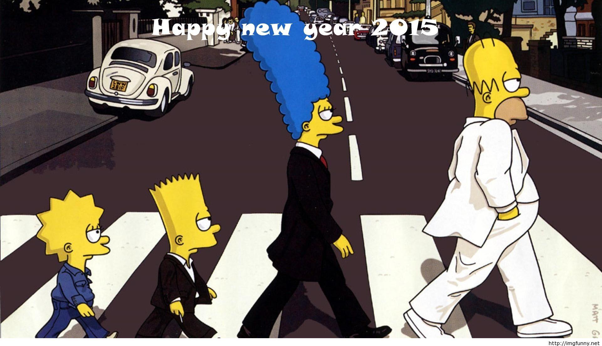 Funny simpson cartoon happy new year 2015