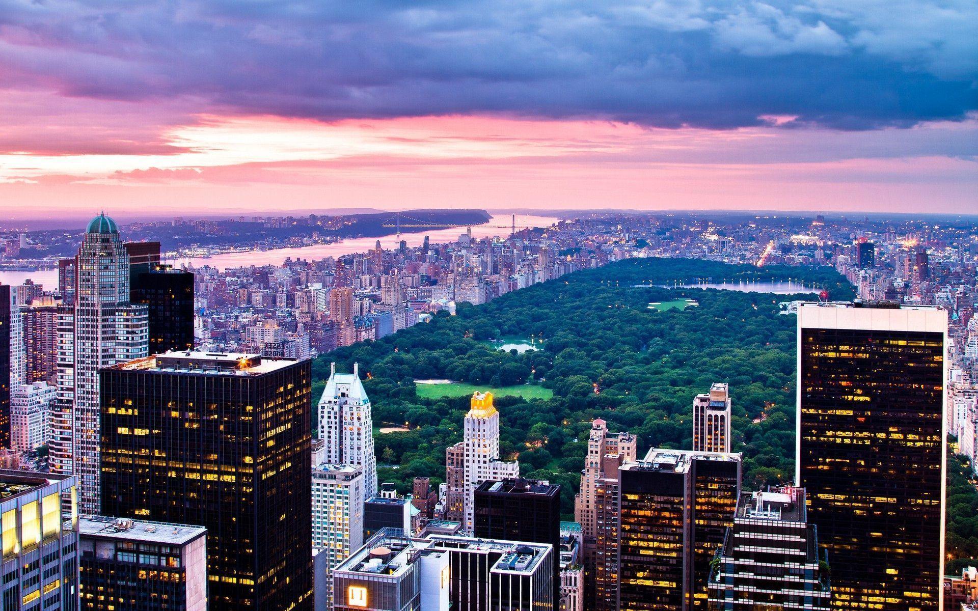 HD Sunset Over Central Park Nyc Wallpaper