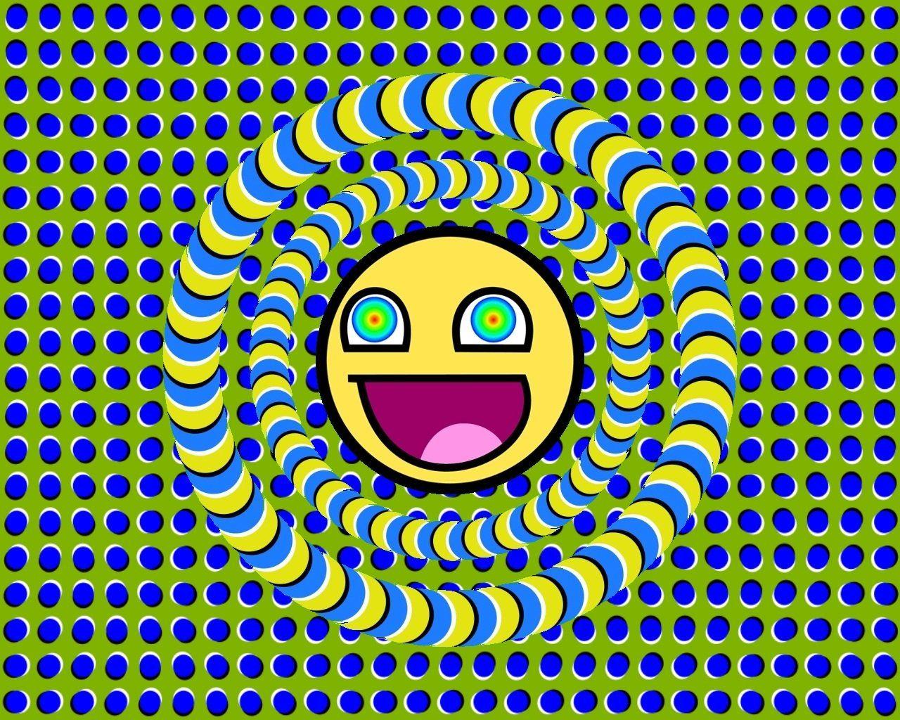 Psychedelic Awesome Smiley Wallpaper 1280x1024