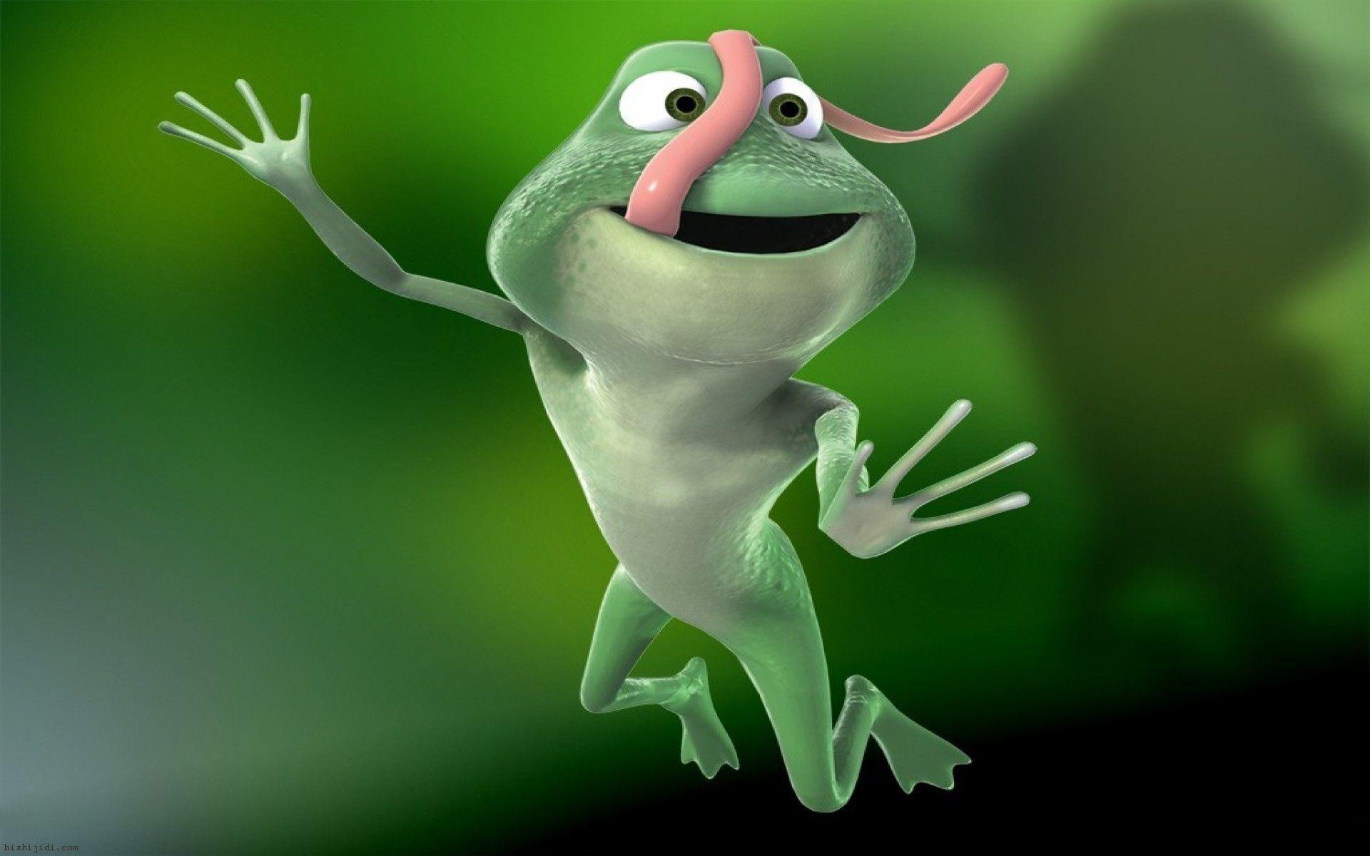 3D Wallpaper Funny Frog, 3D Wallpaper, HD phone wallpaper