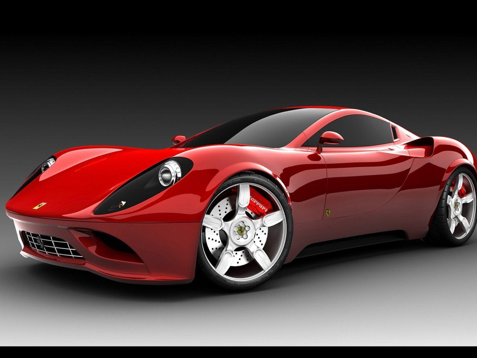 The red Ferrari automobile Wallpaper Auto desktop background. Car
