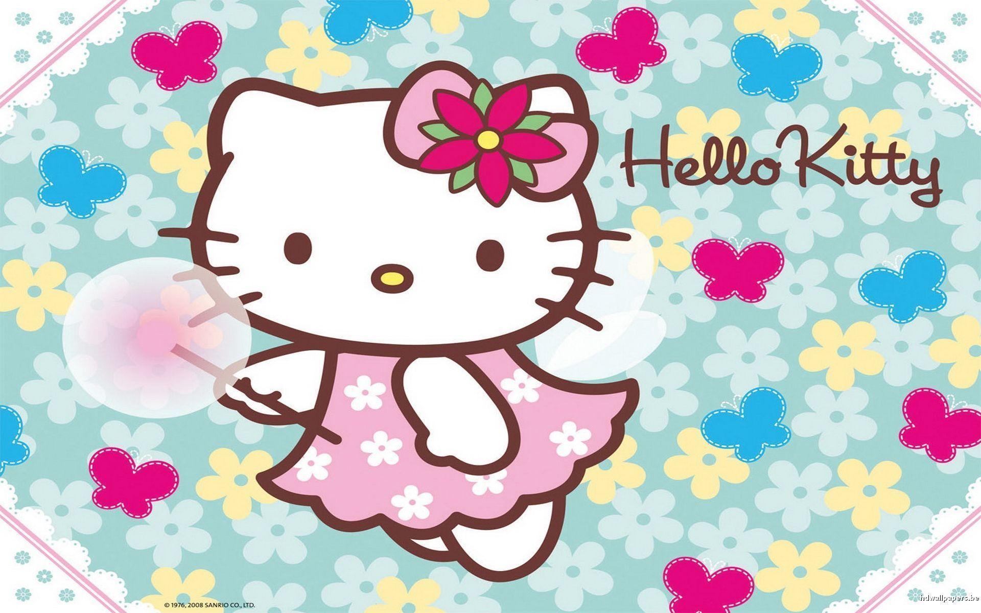 Pink Hello Kitty Background ·①