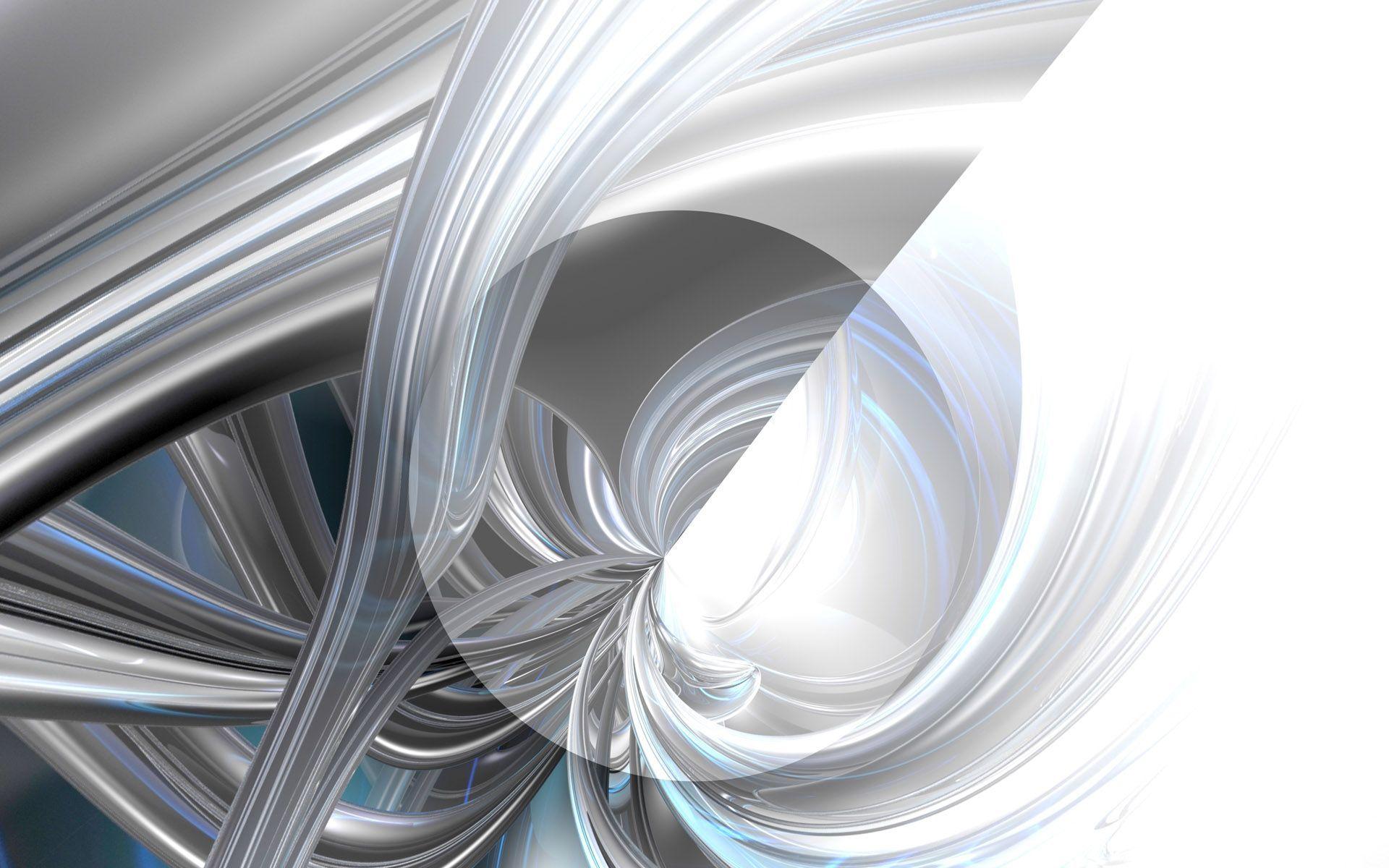 Abstract silver liquid wave free desktop background