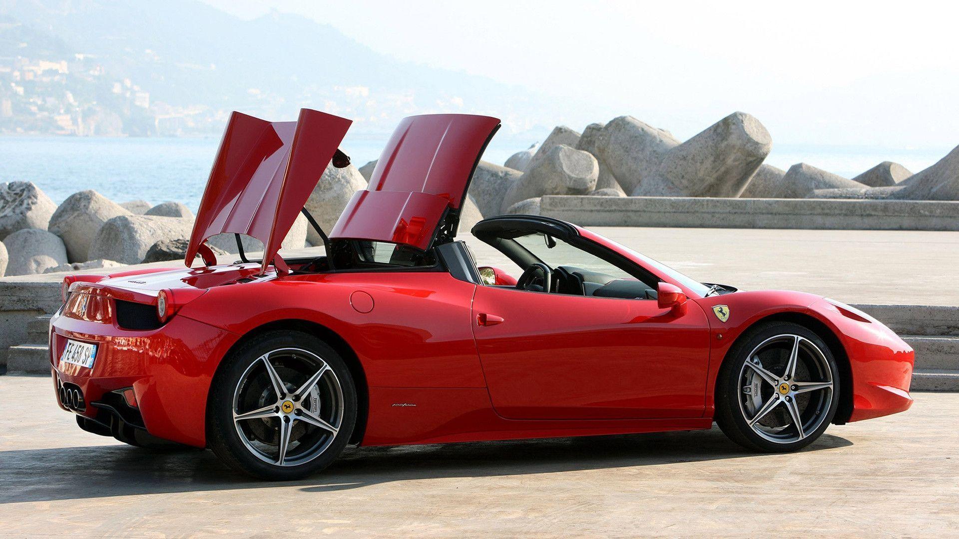 Ferrari 458 Italia Wallpaper HD Red Widescreen
