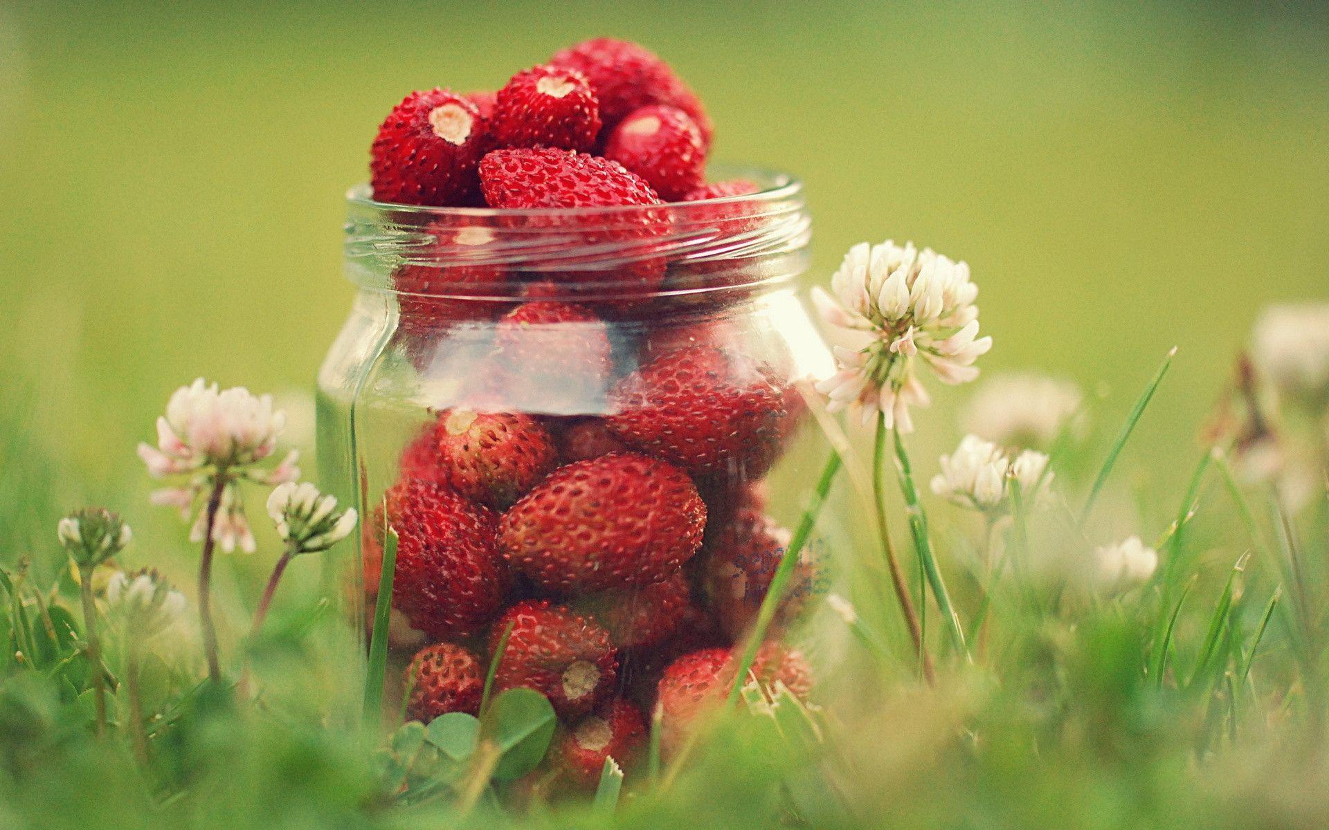 Strawberry On The Glass Wallpaper HD Wallpaper. Wallpaper