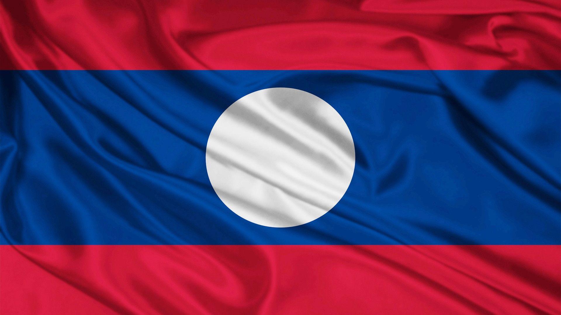 Laos Flag Wallpaper