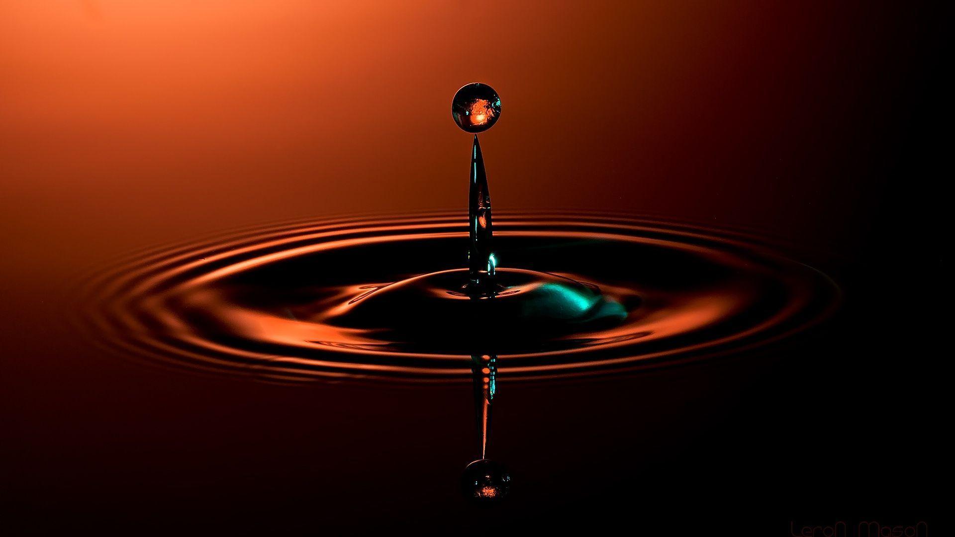 Colored Water Drop High Definition HD Wallpaper