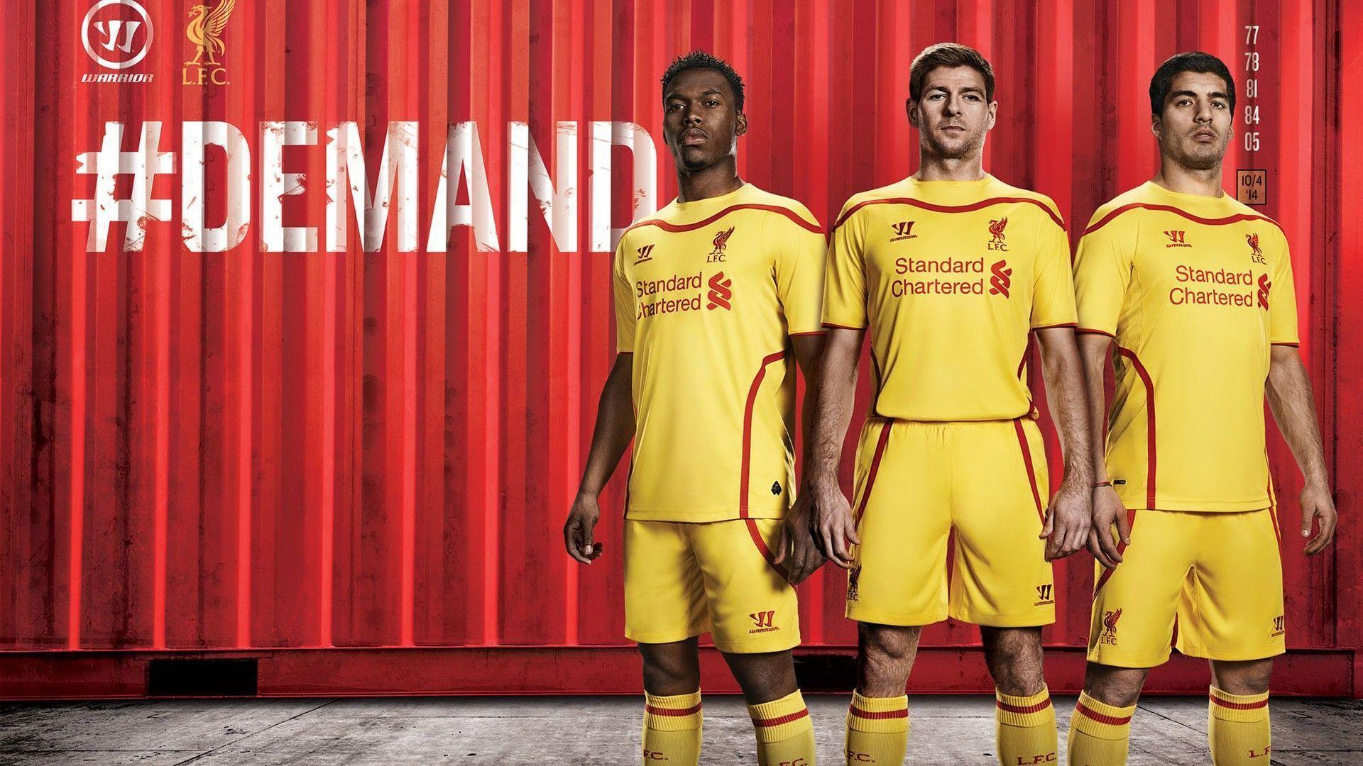 Liverpool Jersey 2014 2015 Warrior Away Kit Desktop Wallpaper