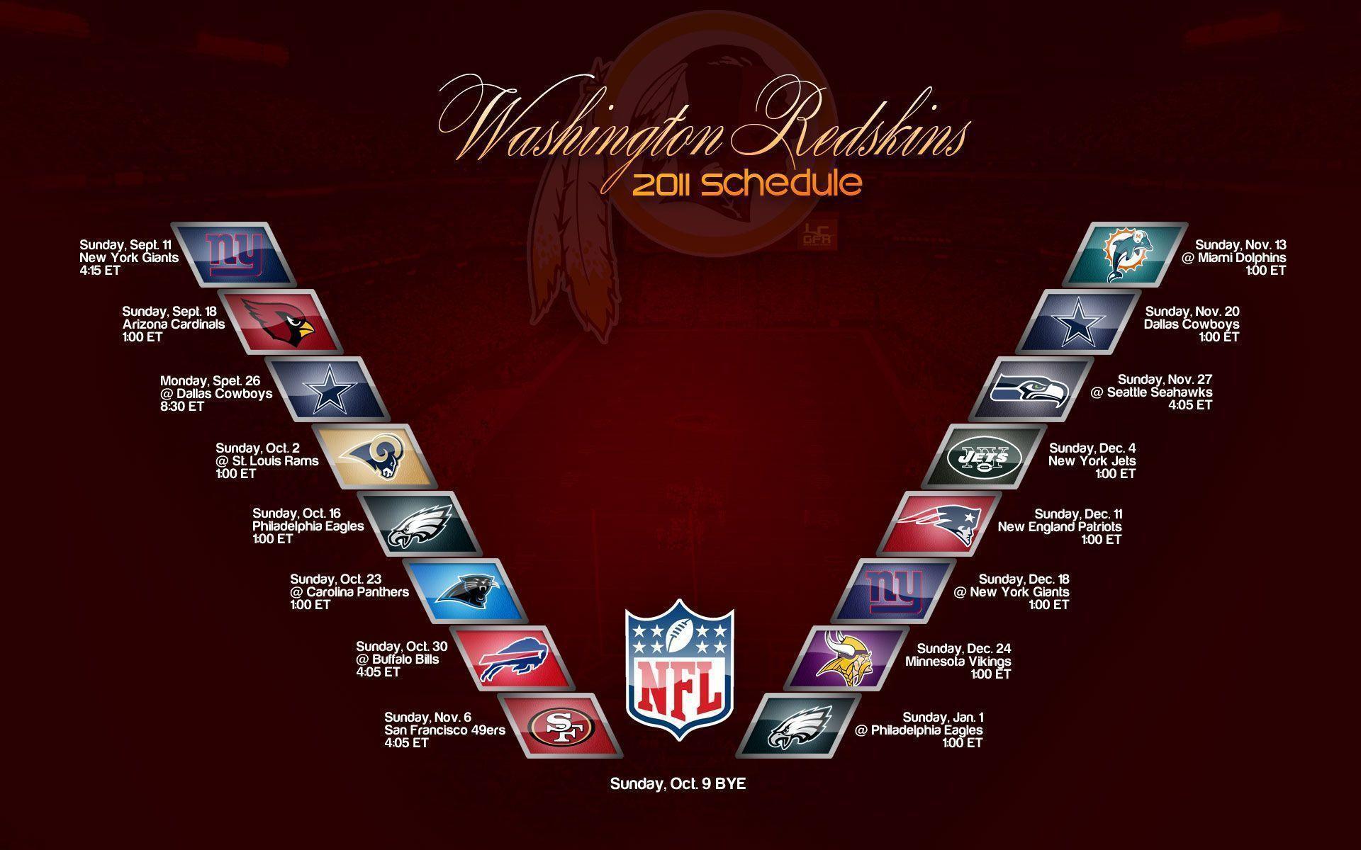 Redskins 2014 Schedule