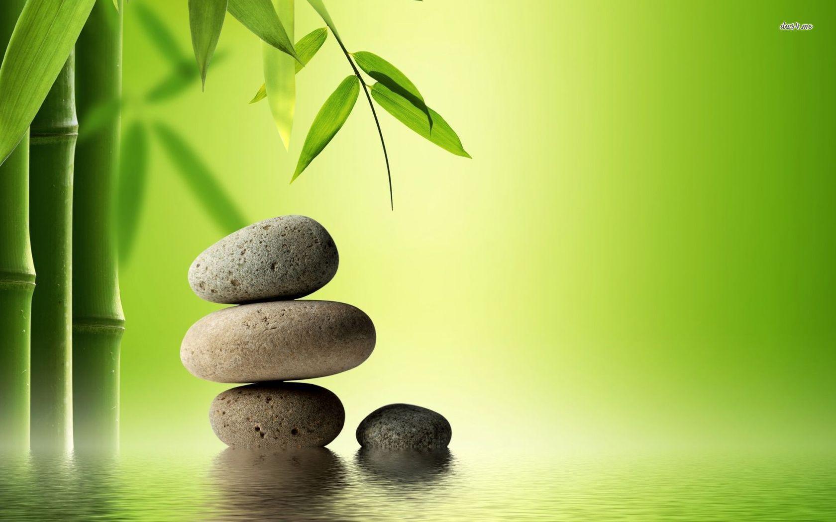 Bamboo and zen stones wallpaper Art wallpaper - #