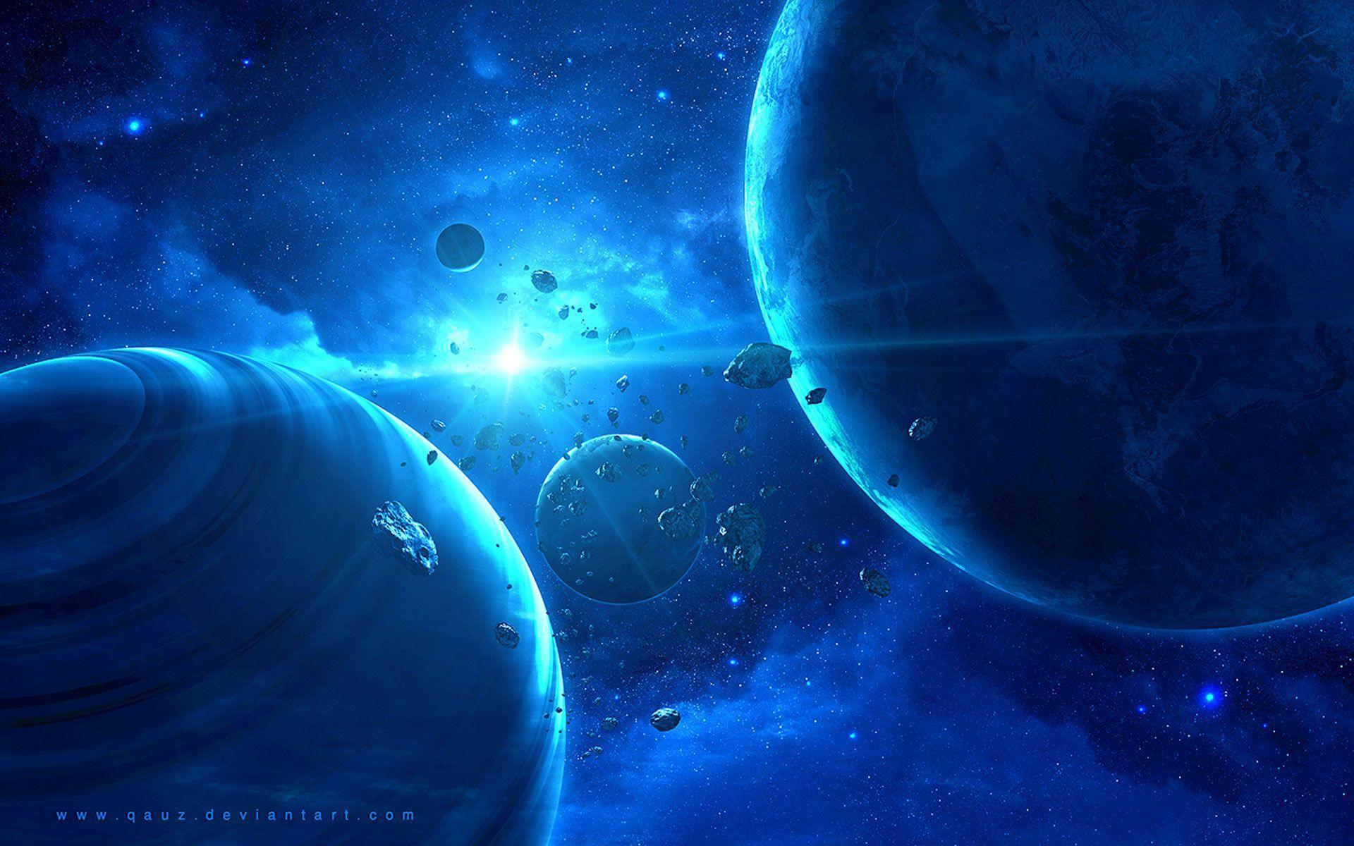 Cool Blue Space Wallpaper 6781189