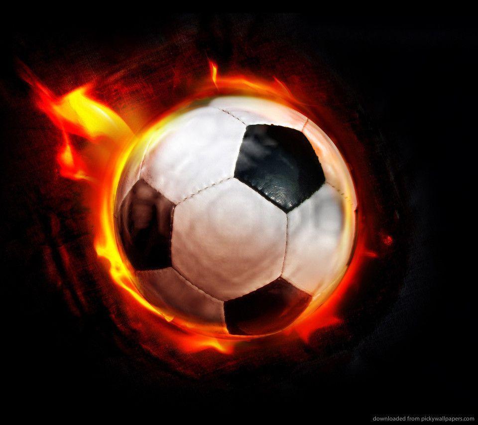Download Burning Soccer Ball Wallpaper For Sony Ericsson Xperia Arc