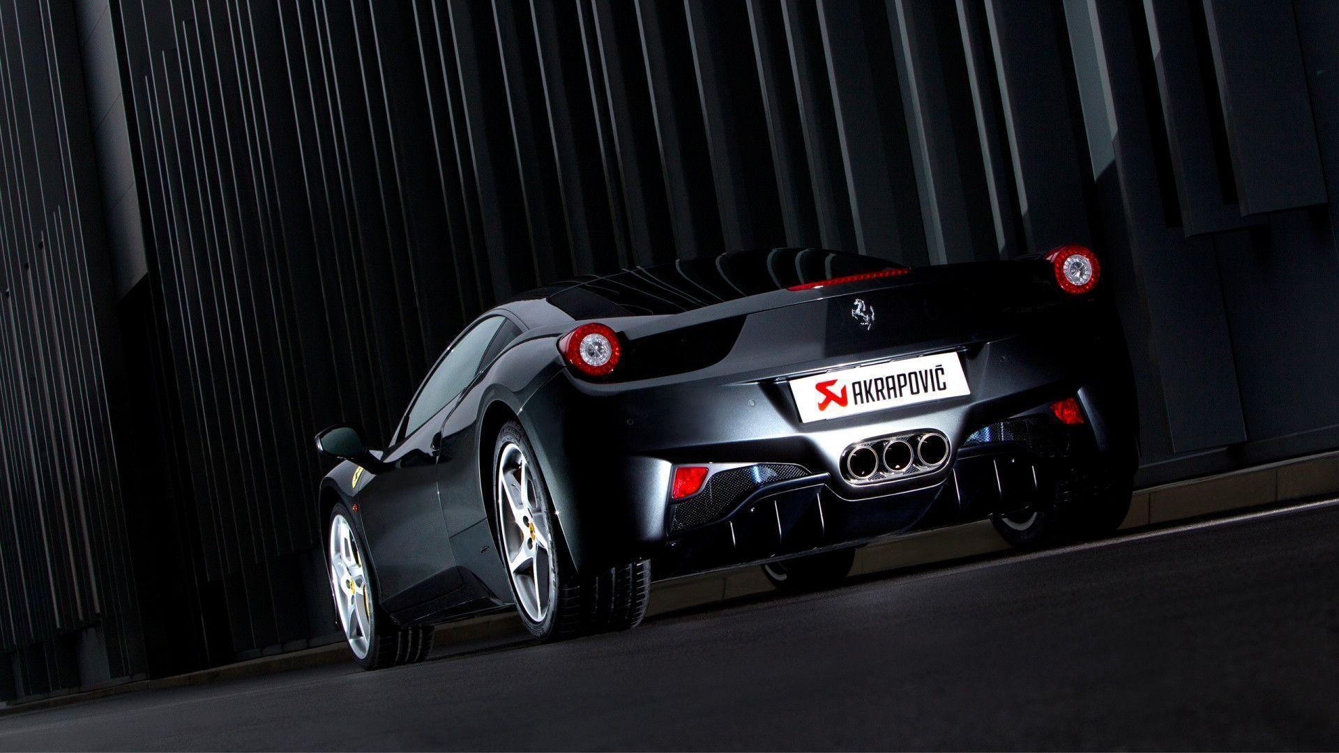 Ferrari 458 Italia Black Widescreen Wallpaper HD Resolution
