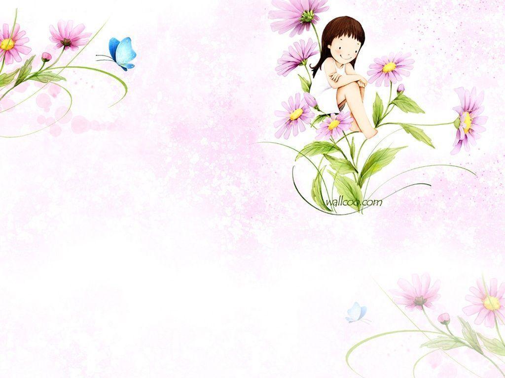 Vol03 Cartoon Cute Fairy Girl 1024768 No9 Wallpaper