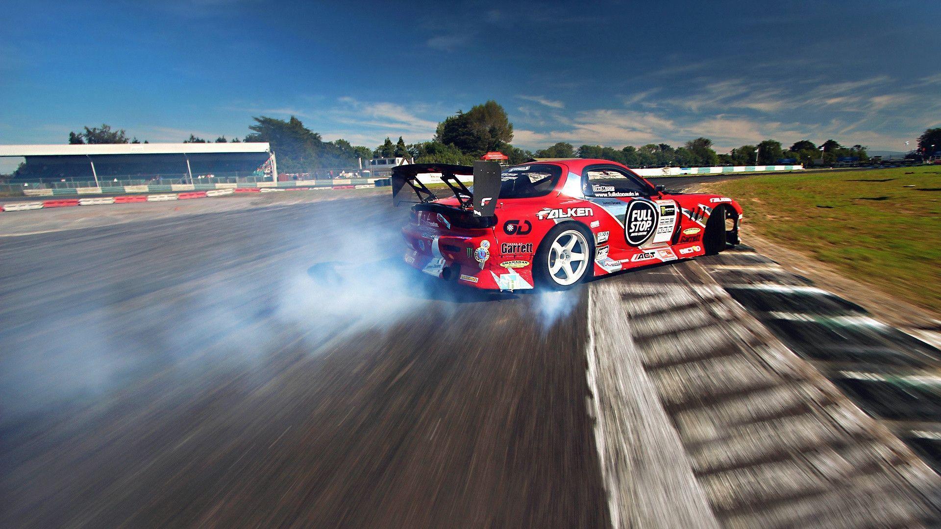Mazda RX 7 Racing Drift Smoke Wallpaperx1080 Resolution