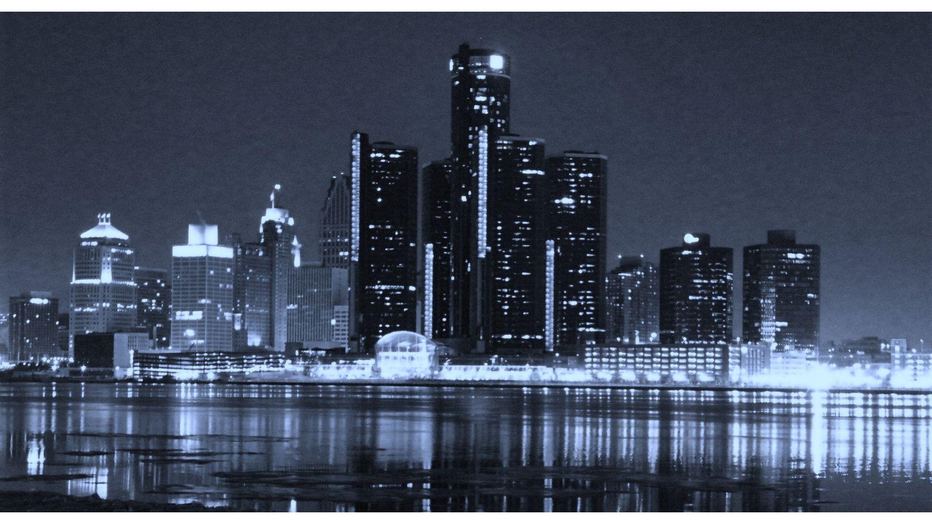 detroit city skyline desktop wallpaper