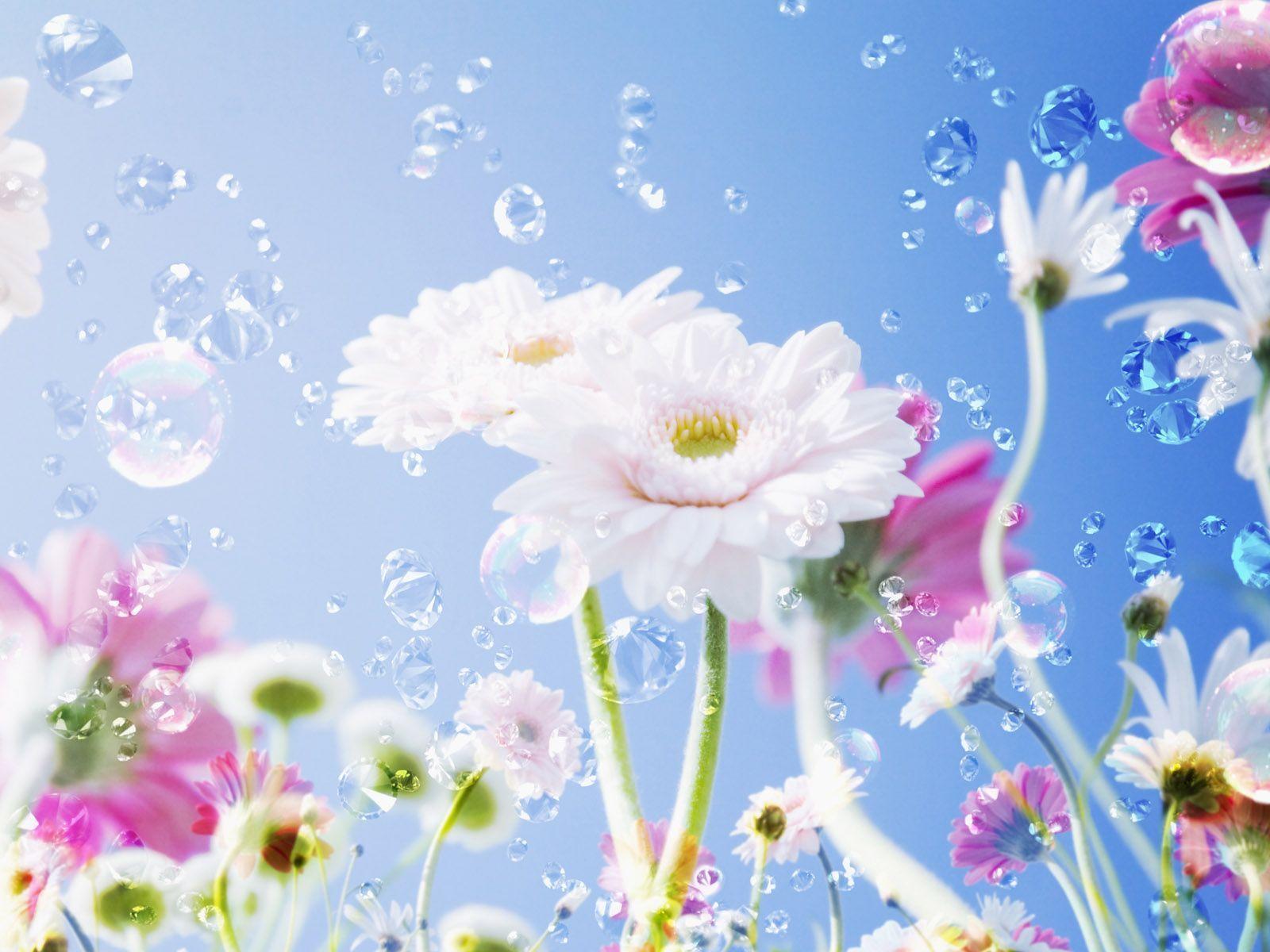 the haunted lamp: flowers wallpaper