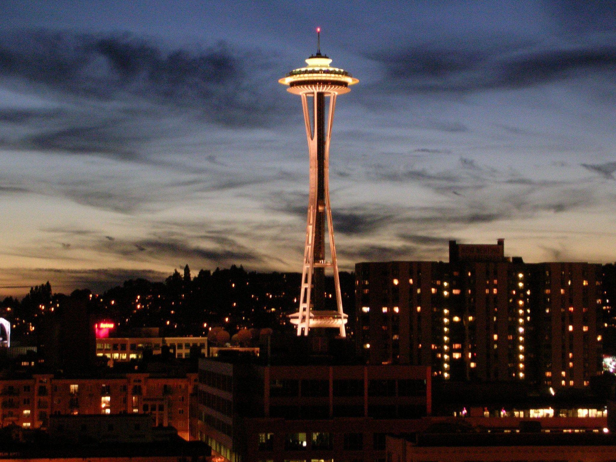 Space Needle At Night 2 By Pen And Scythe