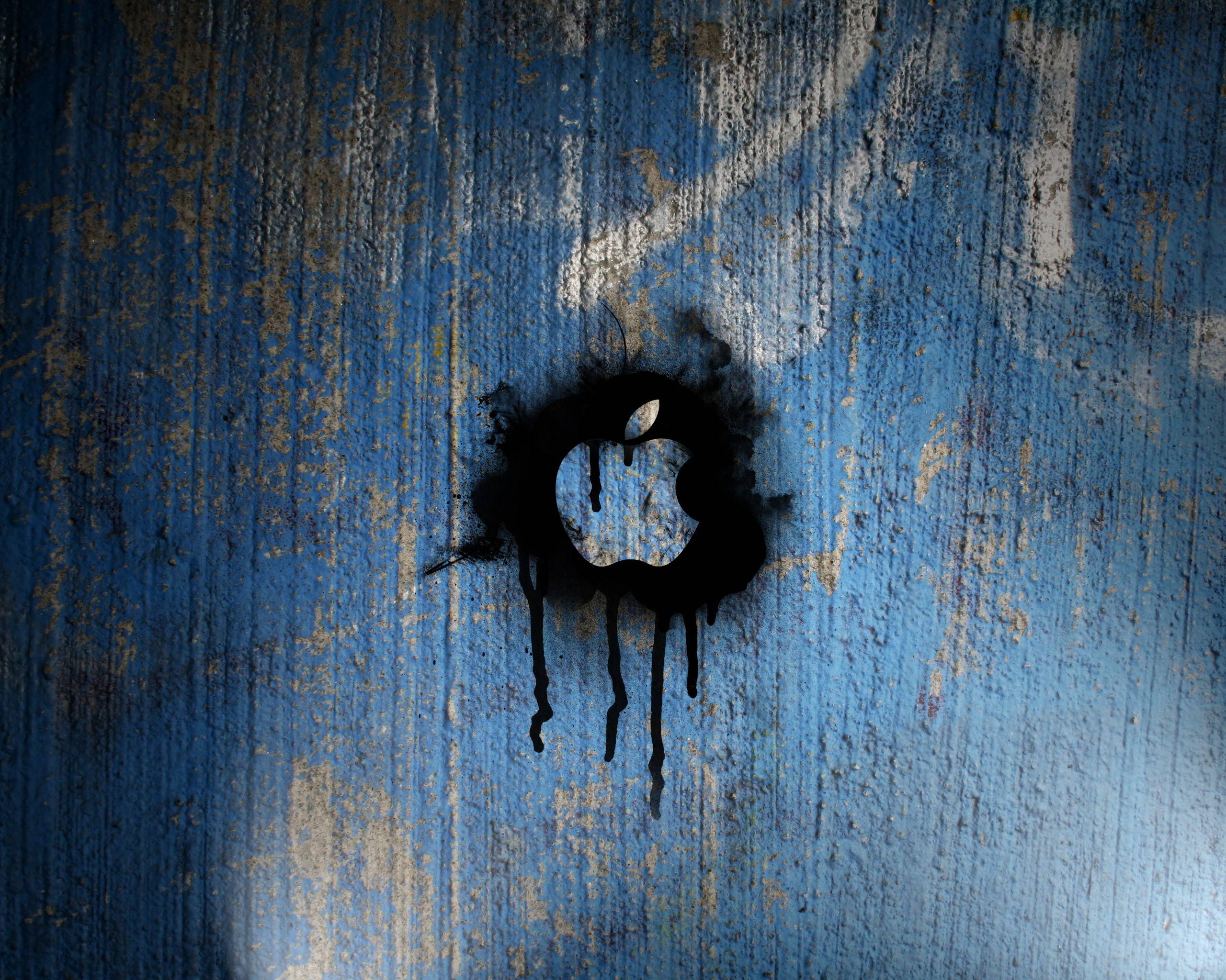 Blue Apple Wallpaper 2560x2048 Blue, Apple, Inc, Graffiti