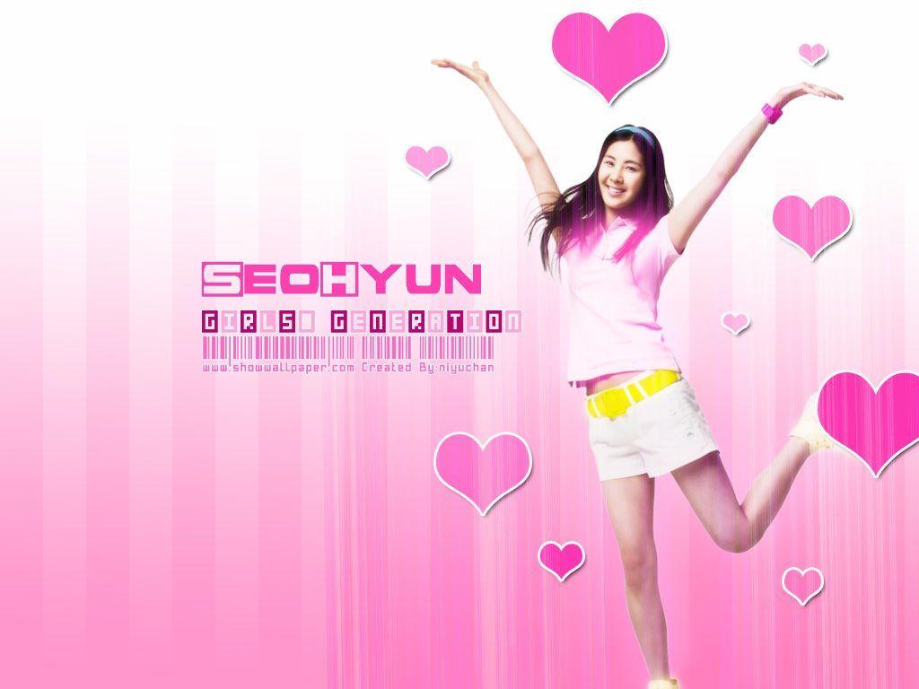 Seohyun SNSD Girls Generation Pink Wallpaper B Wallpaper