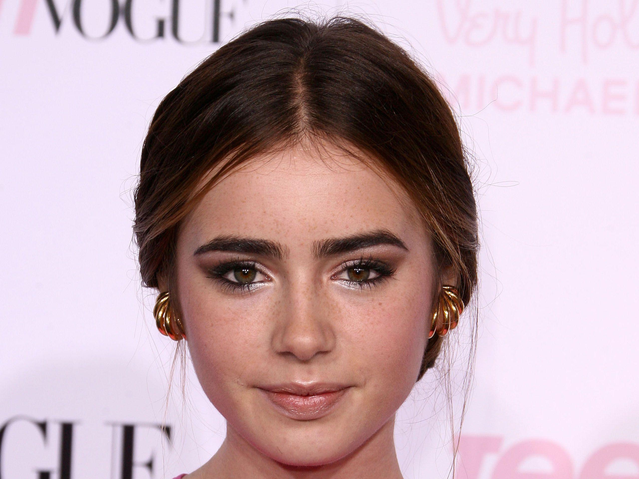 Lily Collins Beach Image & Picture