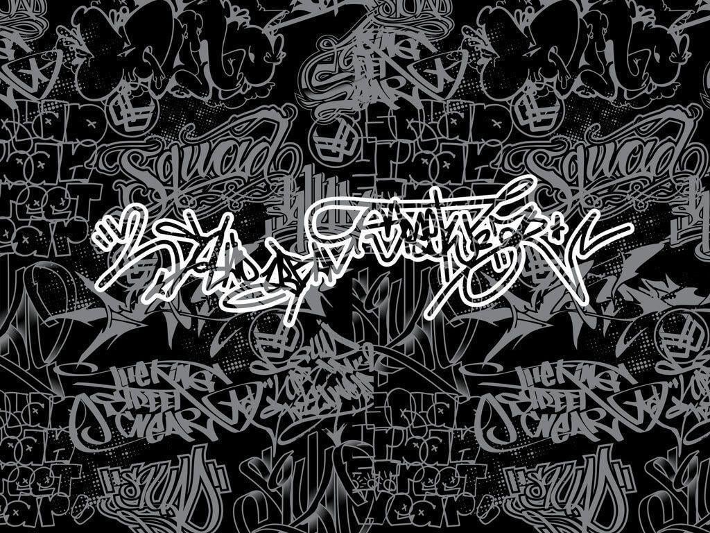 Wallpaper For > Black Graffiti Background