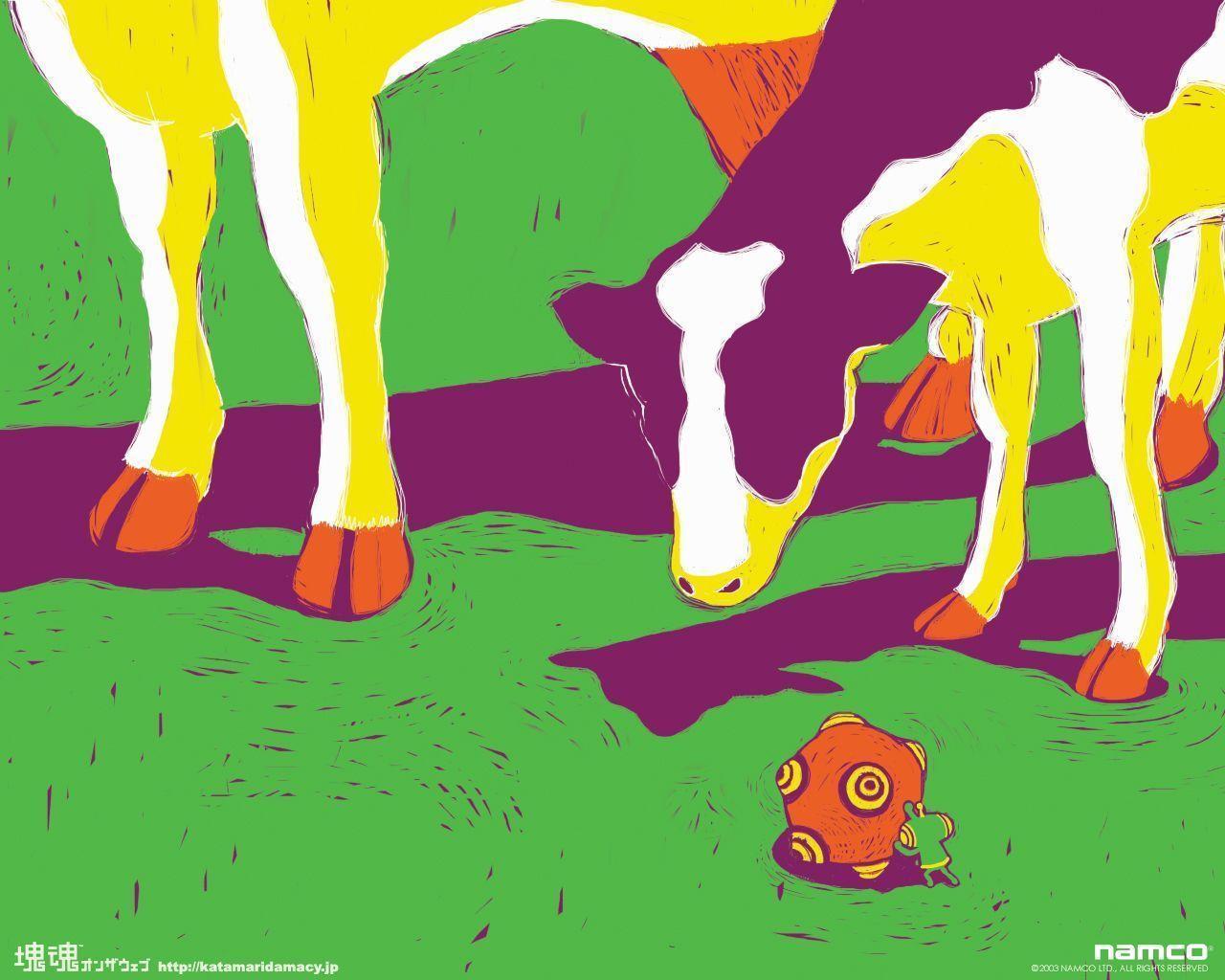 Download Cows Katamari Wallpaper 1280x1024