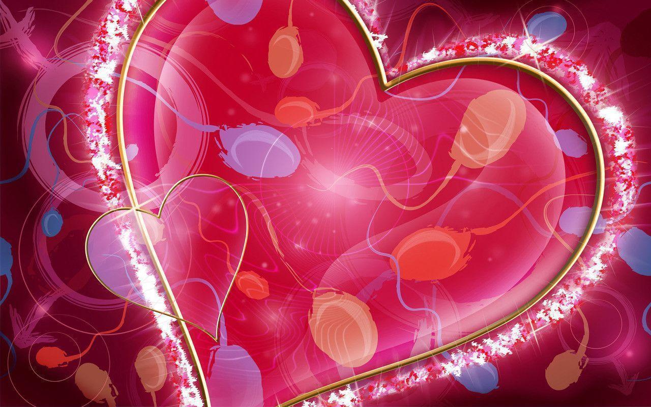 Sparkling heart wallpaper #