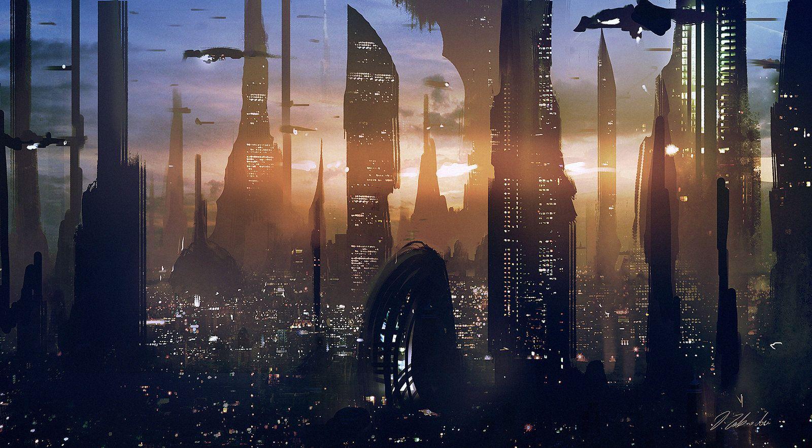 image For > Coruscant Skyline Wallpaper