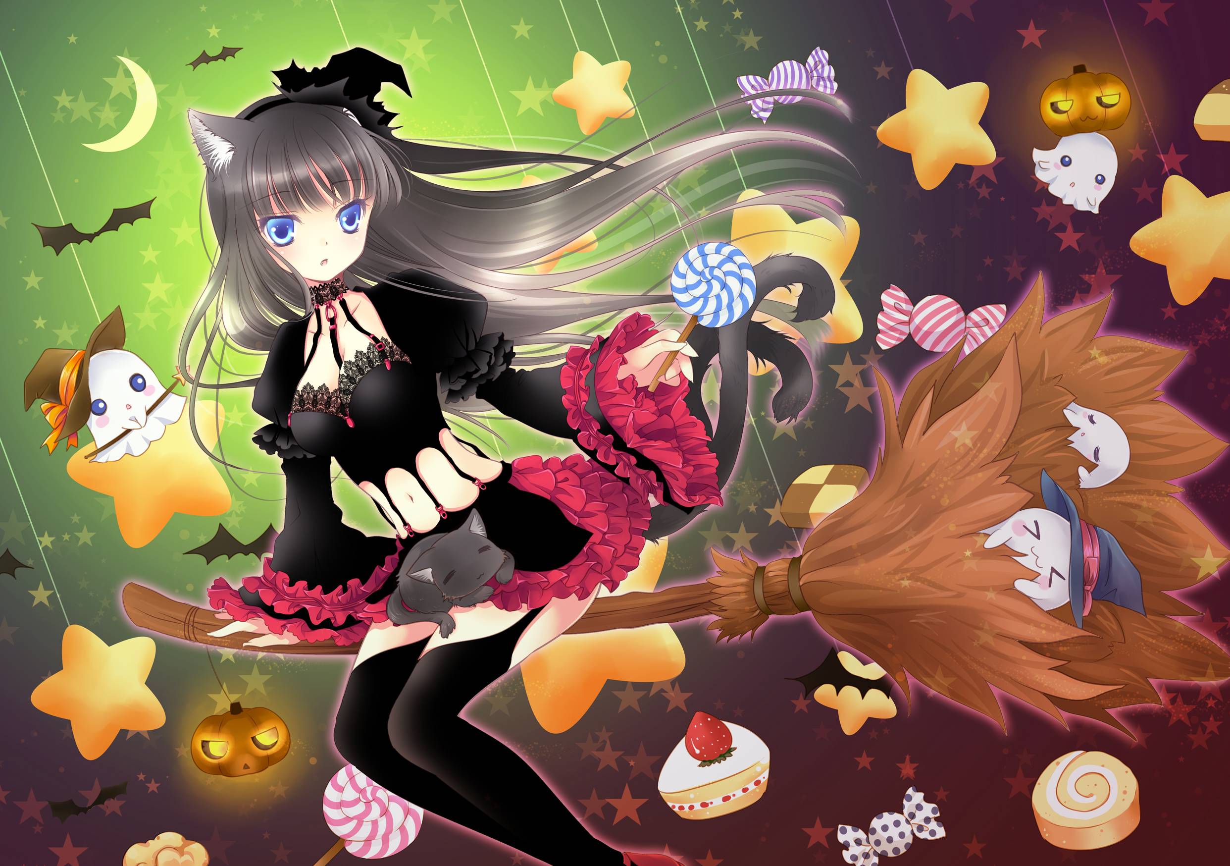prompthunt: cute anime Halloween witch girl, sanrio style-demhanvico.com.vn