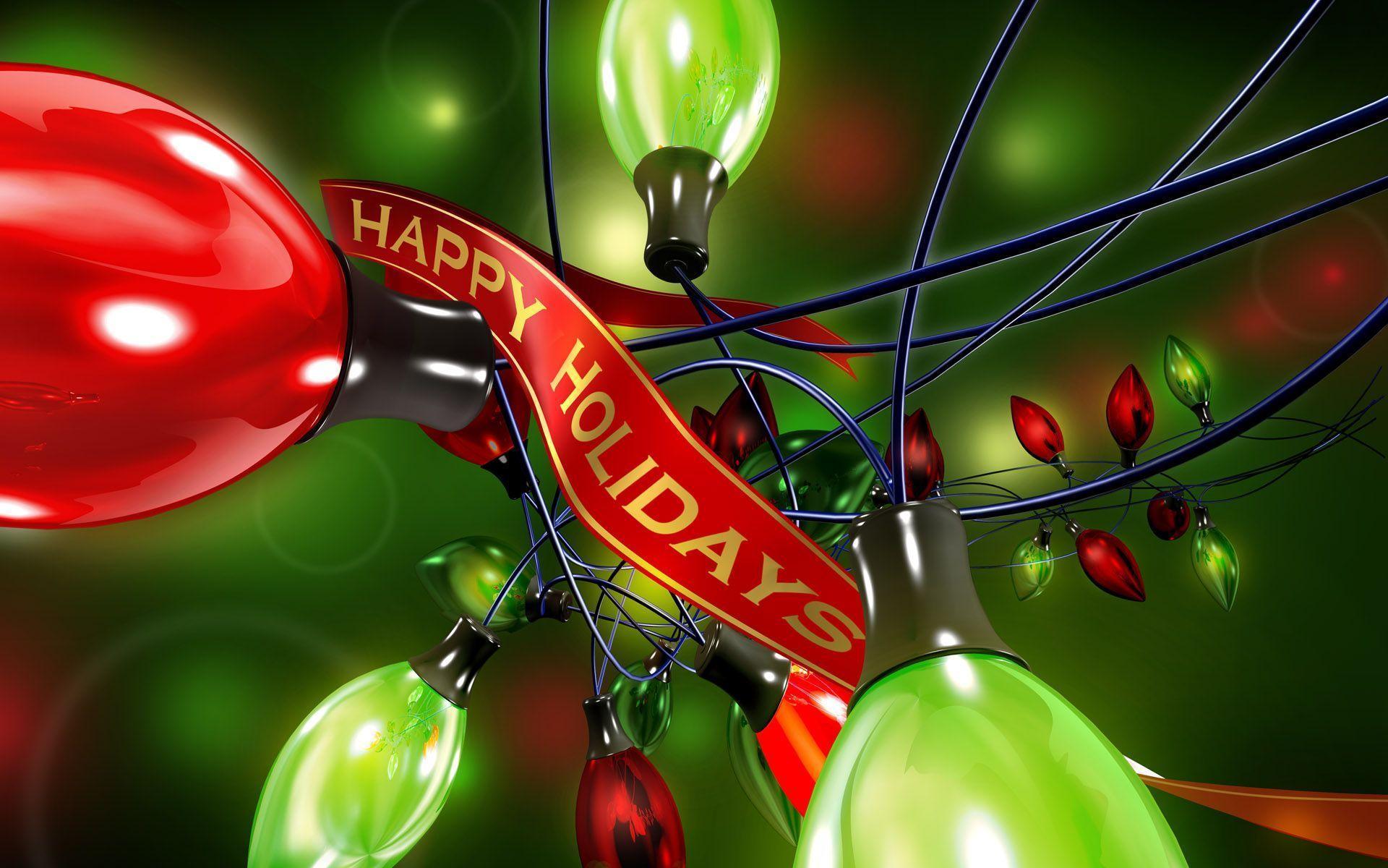 Happy Holidays In Light WallPaper HD