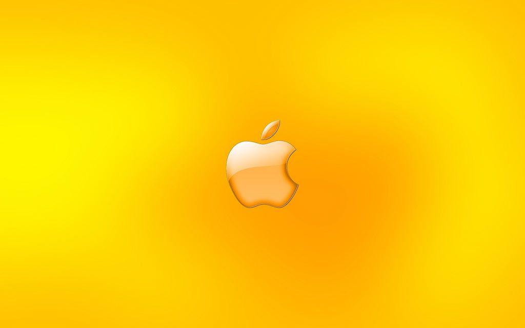 Desktop Wallpaper · Gallery · Computers · Apple golden orange