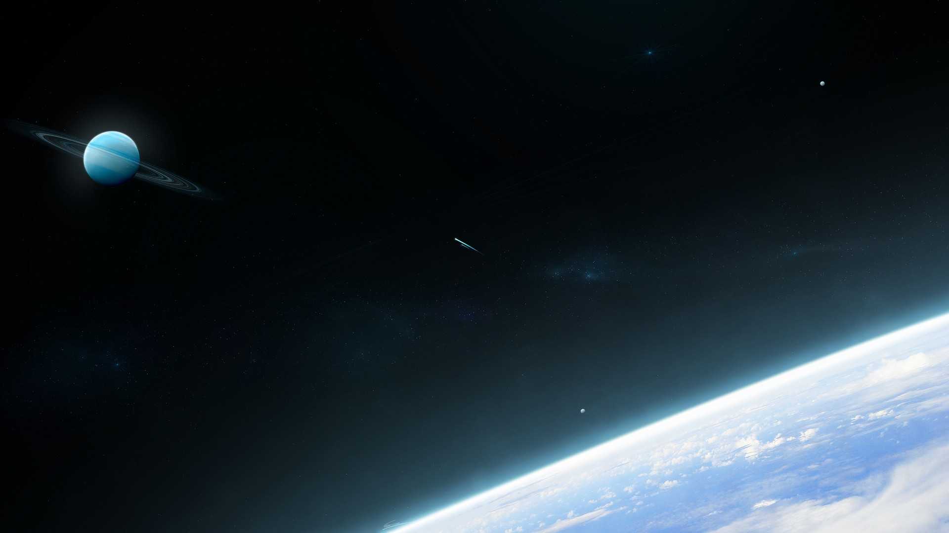 Wallpaper For > Black Outer Space Background
