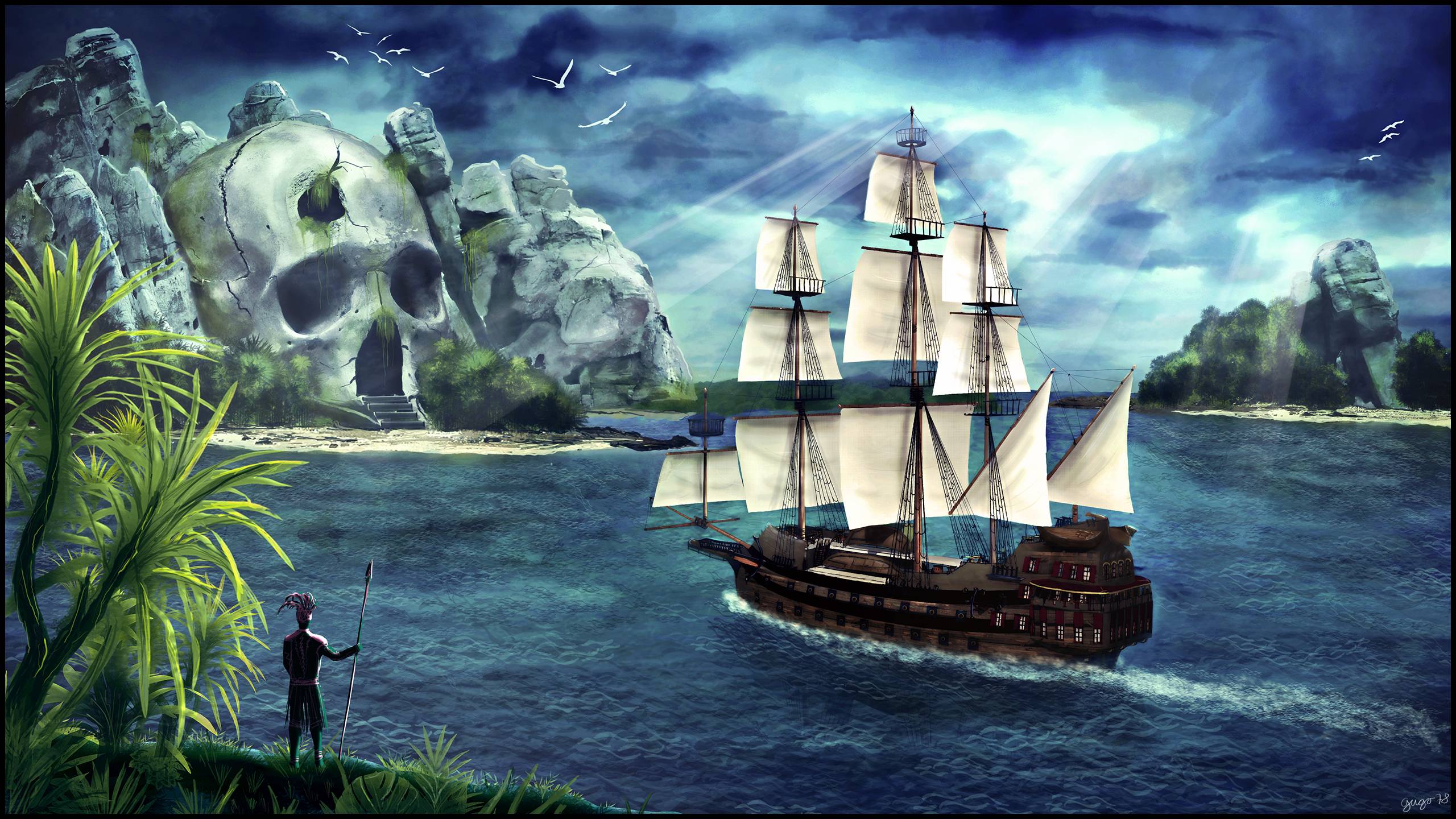 Fantasy Ship HD Wallpaper