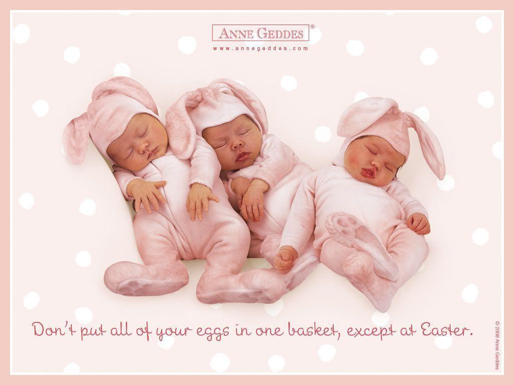 Anne Geddes Pink Babies Photo
